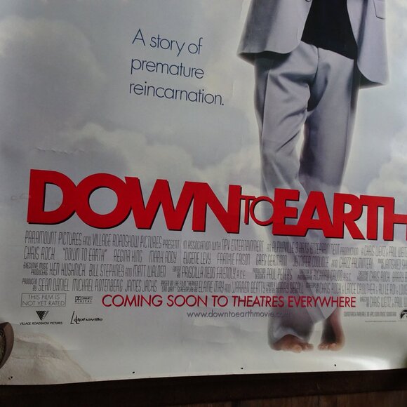 DOWN TO EARTH - MOVIE BANNER WITH CHRIS ROCK - Picture 2 of 5